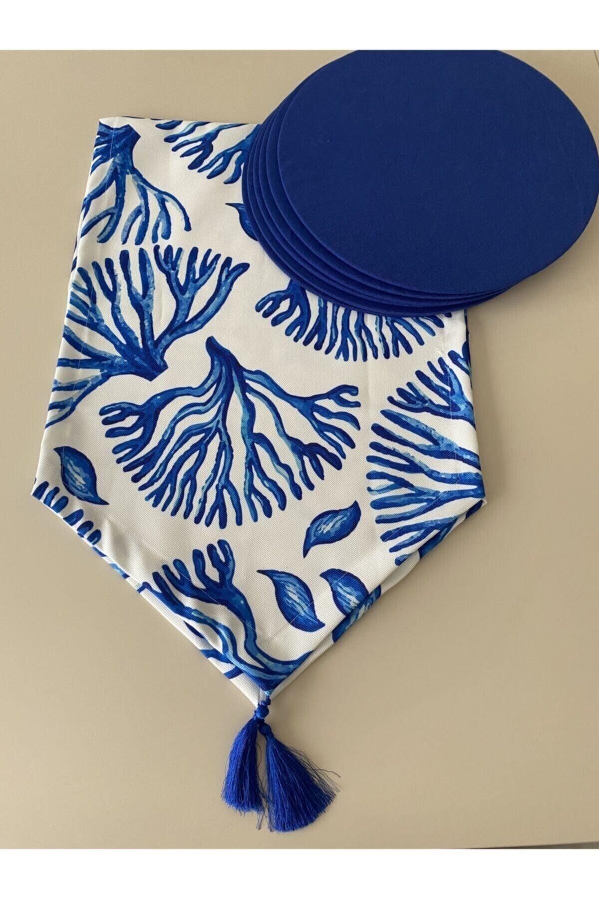 Parlement Coral Patterned Runner and 6-Piece Supla Set - Swordslife