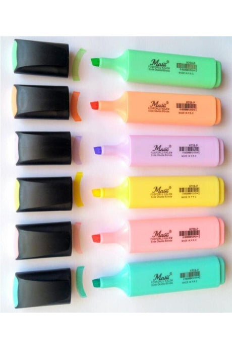 Pastel Color Highlighter Marker 6 Pcs