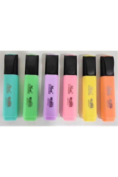 Pastel Color Highlighter Marker 6 Pcs