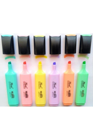 Pastel Color Highlighter Marker 6 Pcs