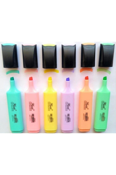 Pastel Color Highlighter Marker 6 Pcs