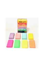 8 Pastel Colored Erasers - 8 Different Colors