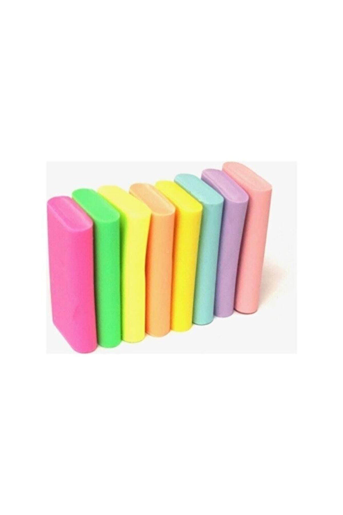 8 Pastel Colored Erasers - 8 Different Colors