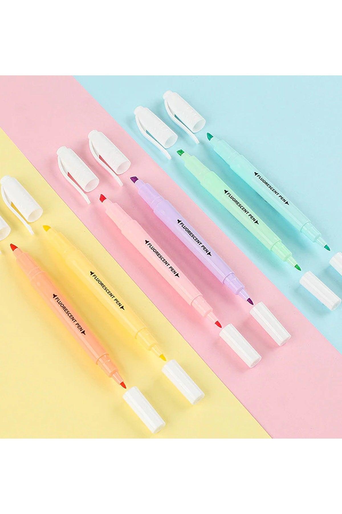 Pastel Highlighters Set of 6 - Double Ended