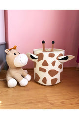 Patterned Felt Toy Basket Laundry Basket