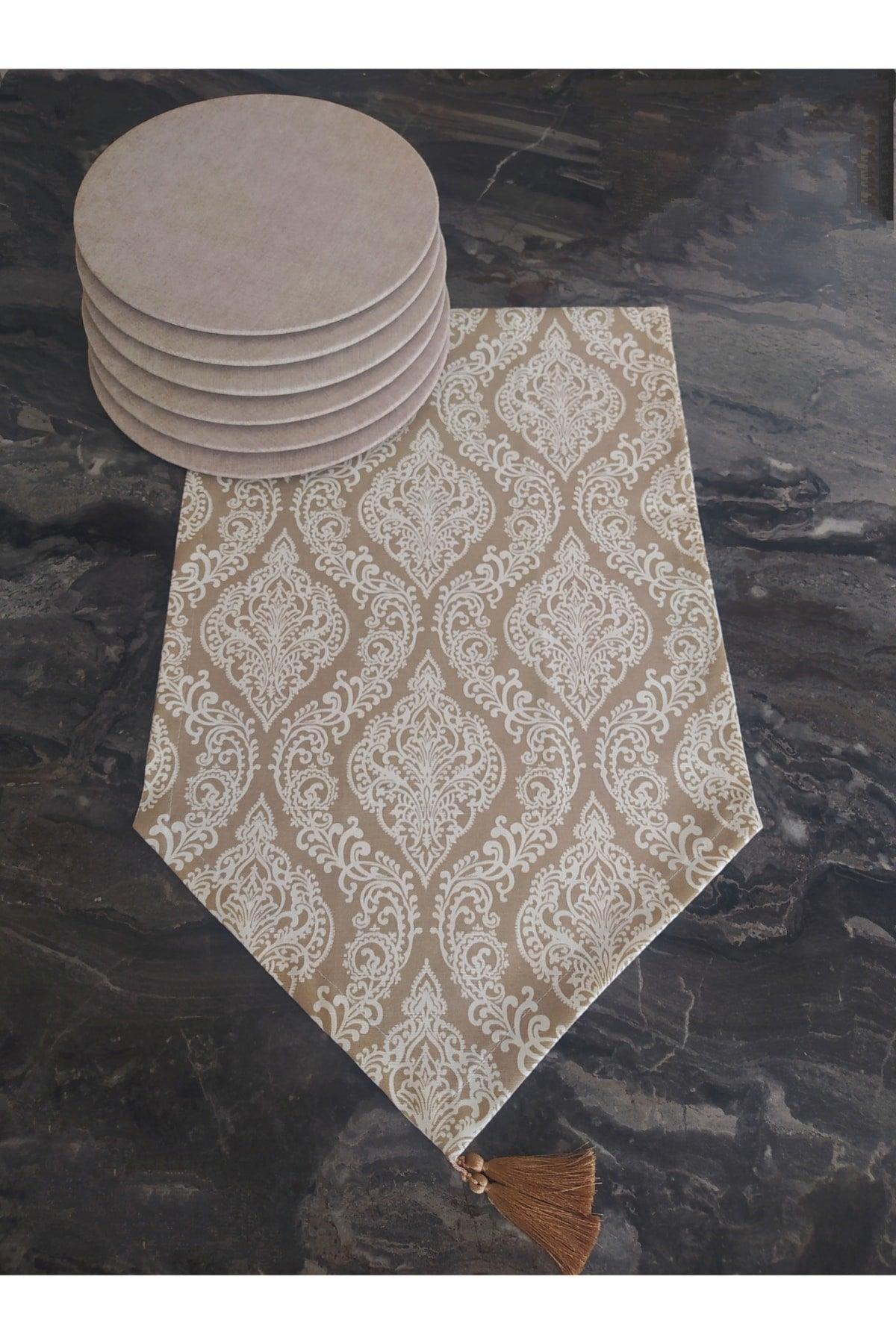 Patterned Runner + 6 Pieces Placemat Cover Set - Swordslife