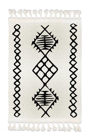 Patterned Washable Single Bath Mat Rug