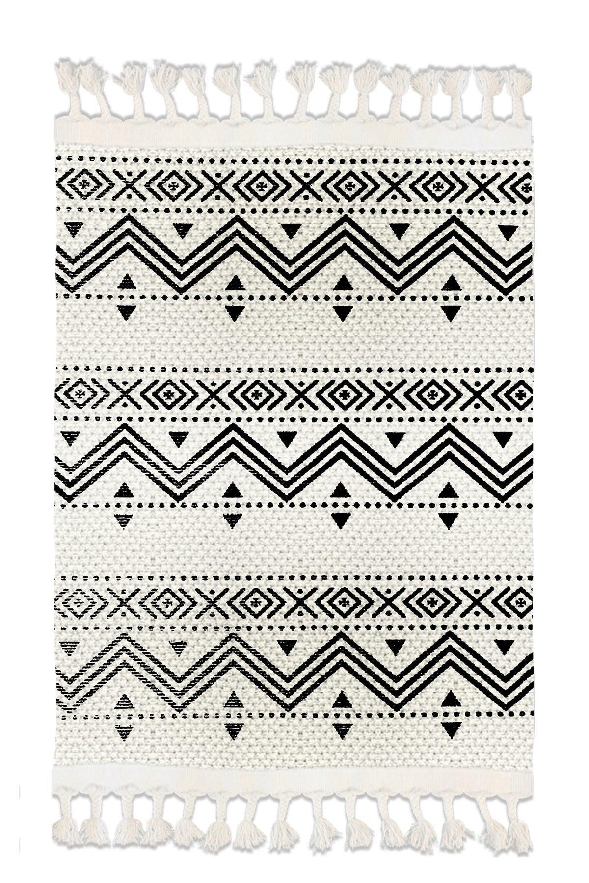 Patterned Washable Single Bath Mat Carpet Vintage Woven Rug 50x80cm Byns-03 - Swordslife