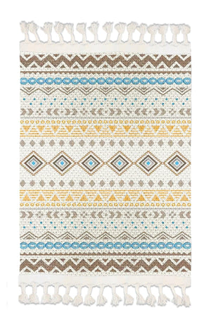 Patterned Washable Single Bath Mat Rug