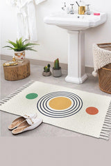 Patterned Washable Single Bath Mat Carpet Vintage Woven Rug 50x80cm Byns-10 - Swordslife