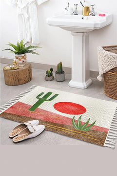 Vintage-style washable bath mat rug 50x80cm