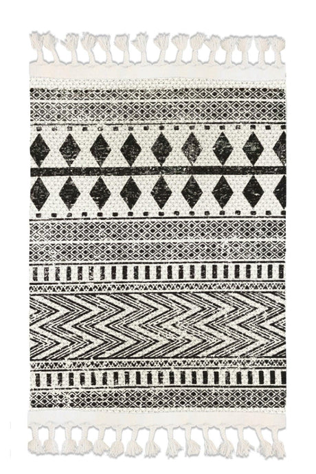 Patterned Washable Single Bath Mat Rug