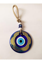 Patterned, Straw Thread 10x10 Cm Glass Evil Eye Beads Wall Ornament - Swordslife