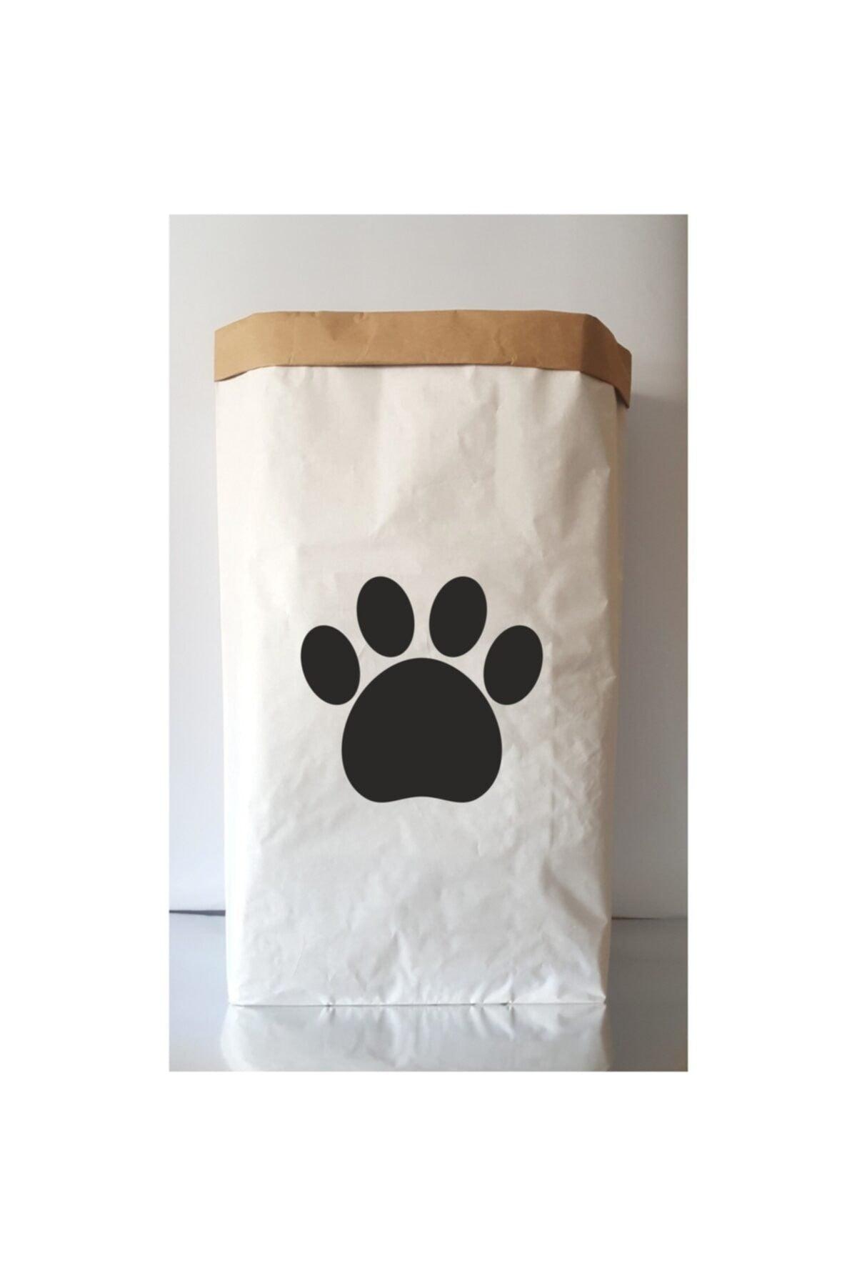 Paw Figured Paperbag Decorative Laundry And Toy Basket Storage Box Kraft Bag - Swordslife