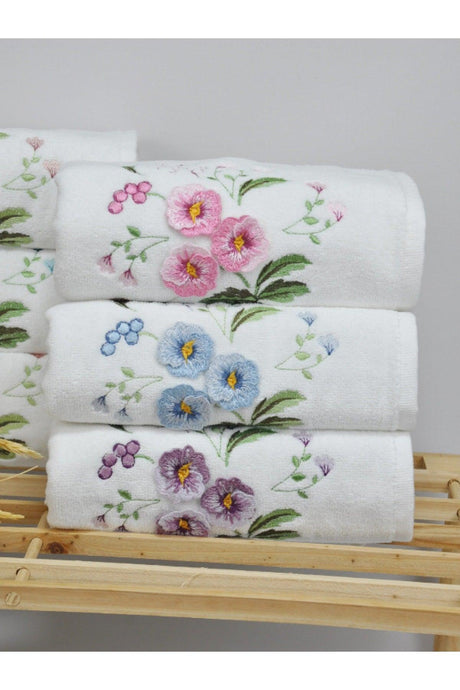 Pearl 6 Pcs Multi Colored 3D Velvet Dowry Gift 50x90 1254 Gram Cotton - Swordslife