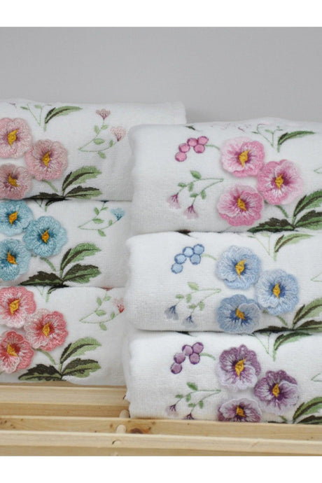 Pearl 6 Pcs Multi Colored 3D Velvet Dowry Gift 50x90 1254 Gram Cotton - Swordslife