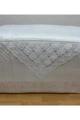 Pearl Satin Cream Quilt Hurcu Quilted Dowery Bundle 50x50x100 - Swordslife