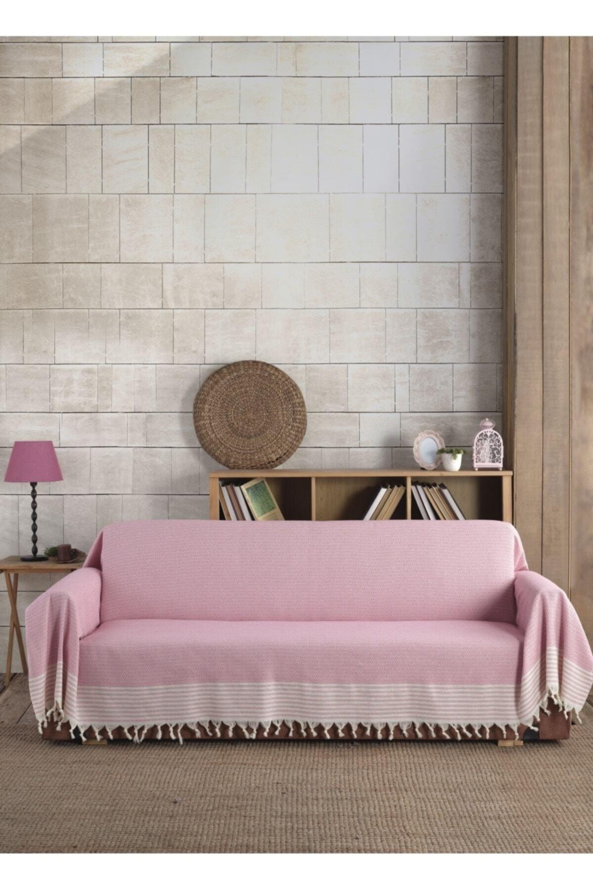 Organic Buldan Cloth Covering Pink Arms Oversized 180 X 300 Cm Sofa Sofa Sofa Cover Cotton - Swordslife