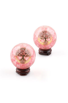 Rose Quartz Orgonite Sphere, 5.3 cm (≈135 g)