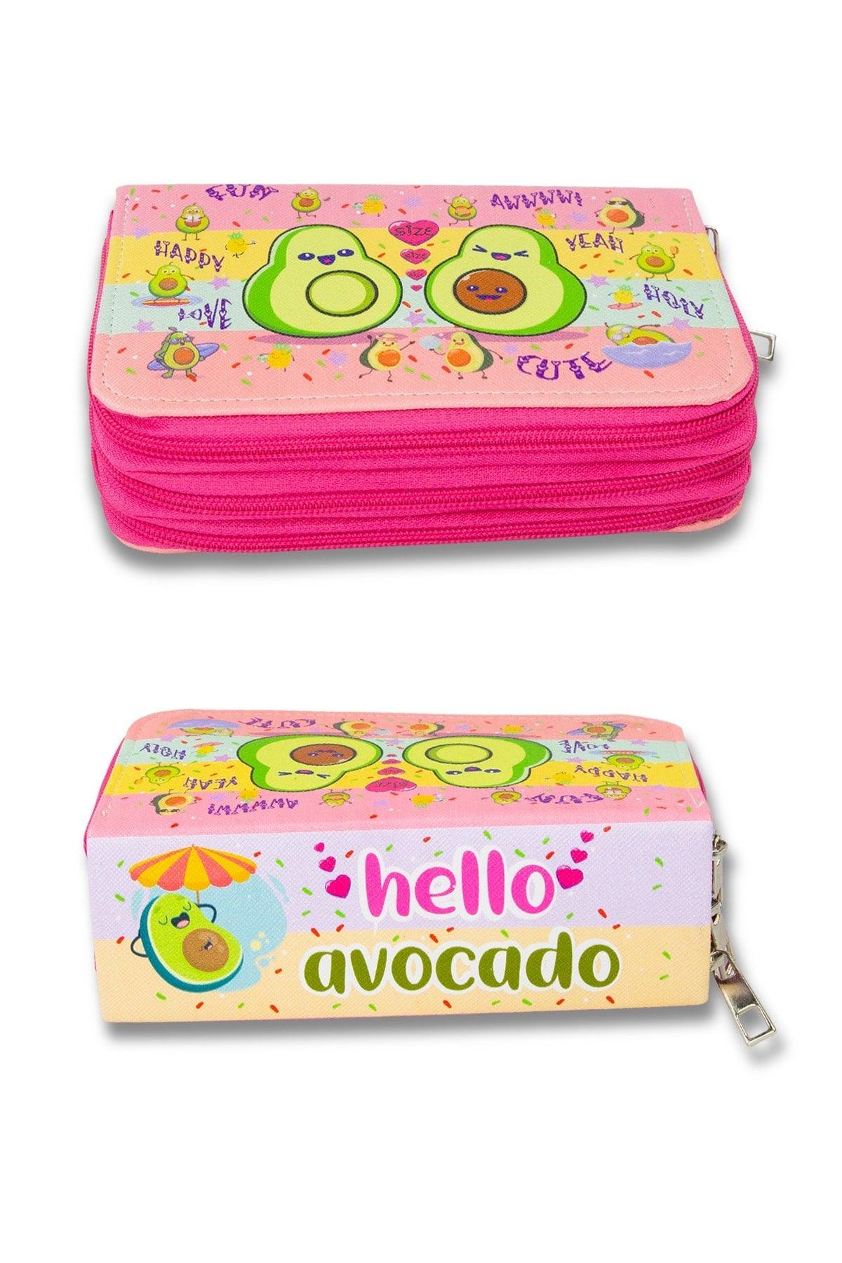 Pencil Case Avocado Kawaii Pattern Orginazer