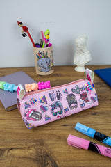 Pencil Case Loved Cute Triangle Design Vegan