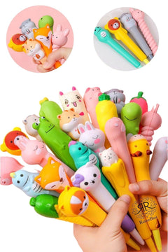Squishy pen toys animals single piece mixed colors