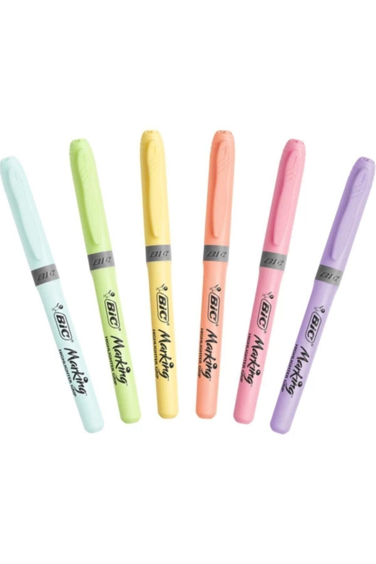 Pen Type Highlighter Pastel Color 6 Pcs
