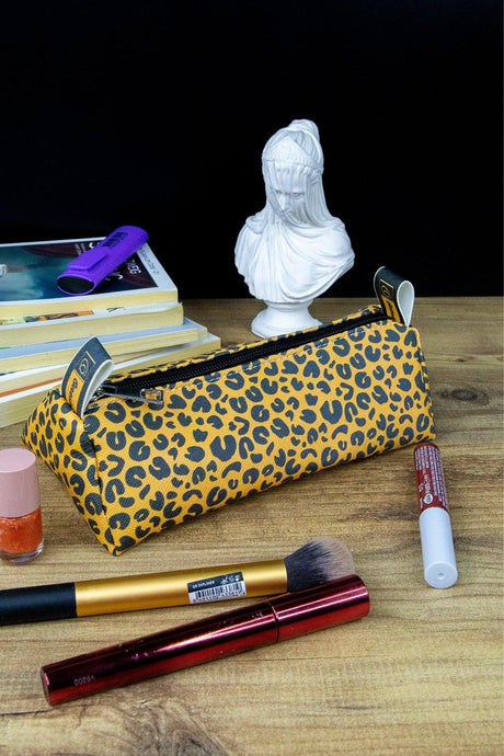 Pencil Case Leopard Vegan Leather (PEN Holder AND