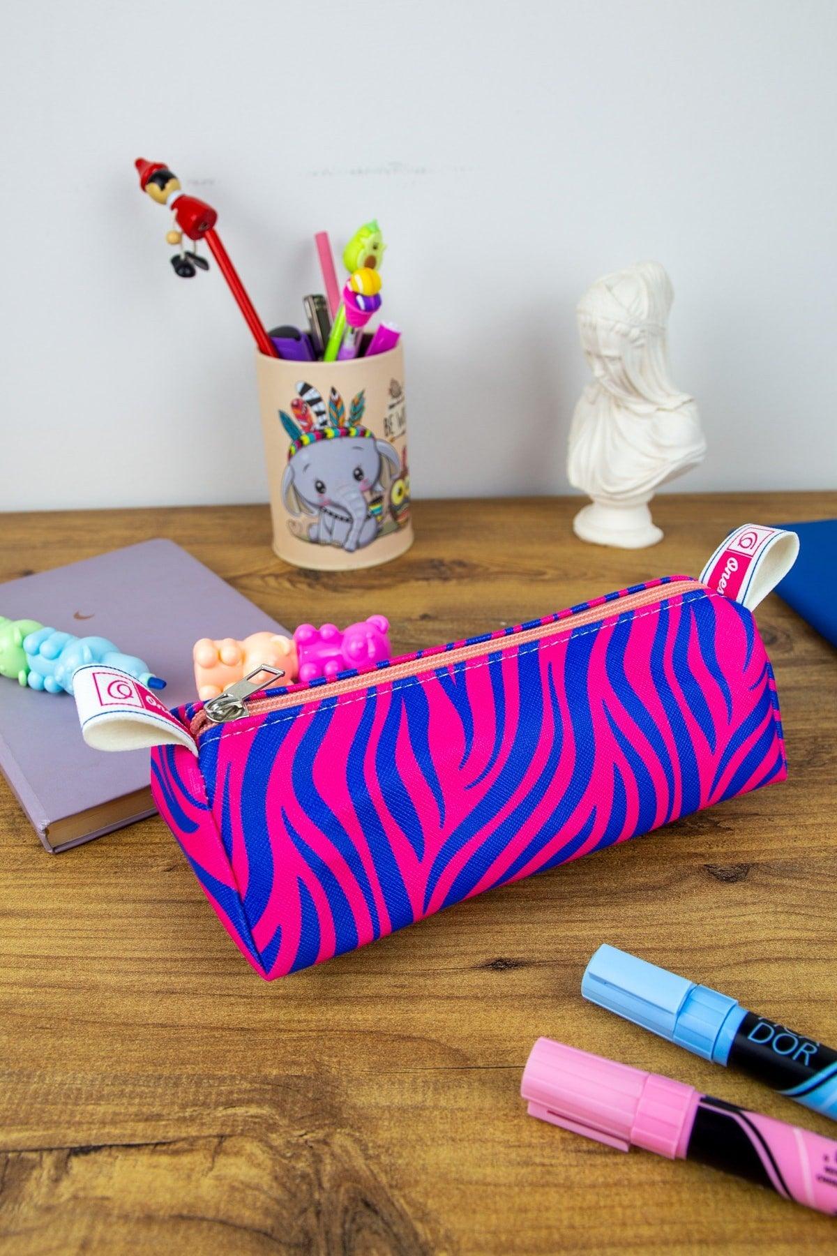 Pencil Case Neon Colors Vegan Leather