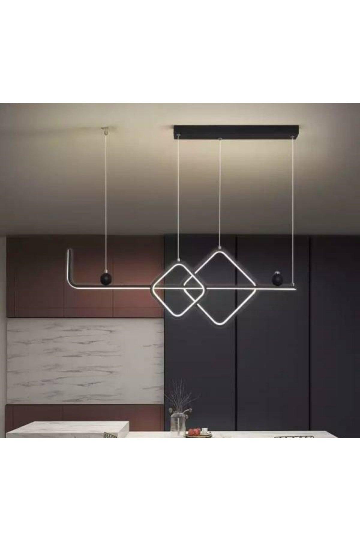 Pendant Lamp 2 Triangle Model Modern Led Black Chandelier - Swordslife