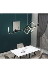 Pendant Lamp 2 Triangle Model Modern Led Black Chandelier - Swordslife