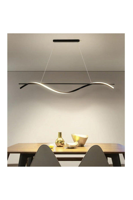 Suspension Model Large Modern Led Black Chandelier, 3 Colors Light, Living Room Chandelier, Room Chandelier, Office Chandelier - Swordslife