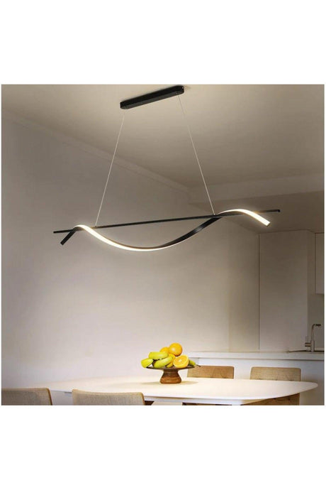 Suspension Model Large Modern Led Black Chandelier, 3 Colors Light, Living Room Chandelier, Room Chandelier, Office Chandelier - Swordslife