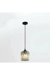 Pendant Single Black Y-15 (PLAF.INSTALLATION) Crystal Stone Chandelier - Swordslife