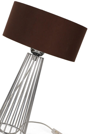Philippine Table Lamp Chrome Brown Hat - Swordslife