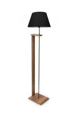 Pi Wooden Body Black Fabric Head Floor Lamp Ayd-3130 - Swordslife