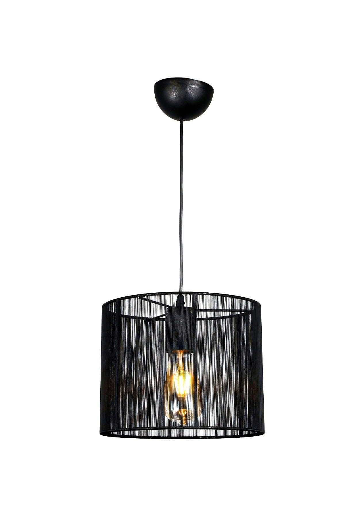 Pierro Black Wrapped Chandelier Round - Swordslife