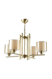 Pierro Retro Rustic Decorative Tumbled Metal Double Glass 4 Piece Chandelier - Swordslife