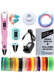 Pink 3d Pen Printer+25 Colors 100 Meters