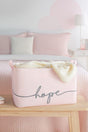 Pink Hope Printed Rectangular Basket //42x31x25