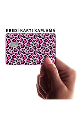 Pink Leopard Card Cover Sticker