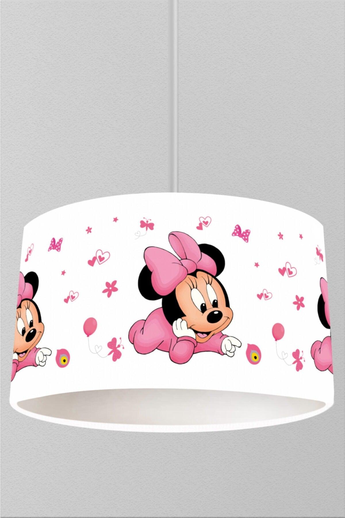 Pink Minnie Mouse Pattern Kids Room Pendant Chandelier - Swordslife