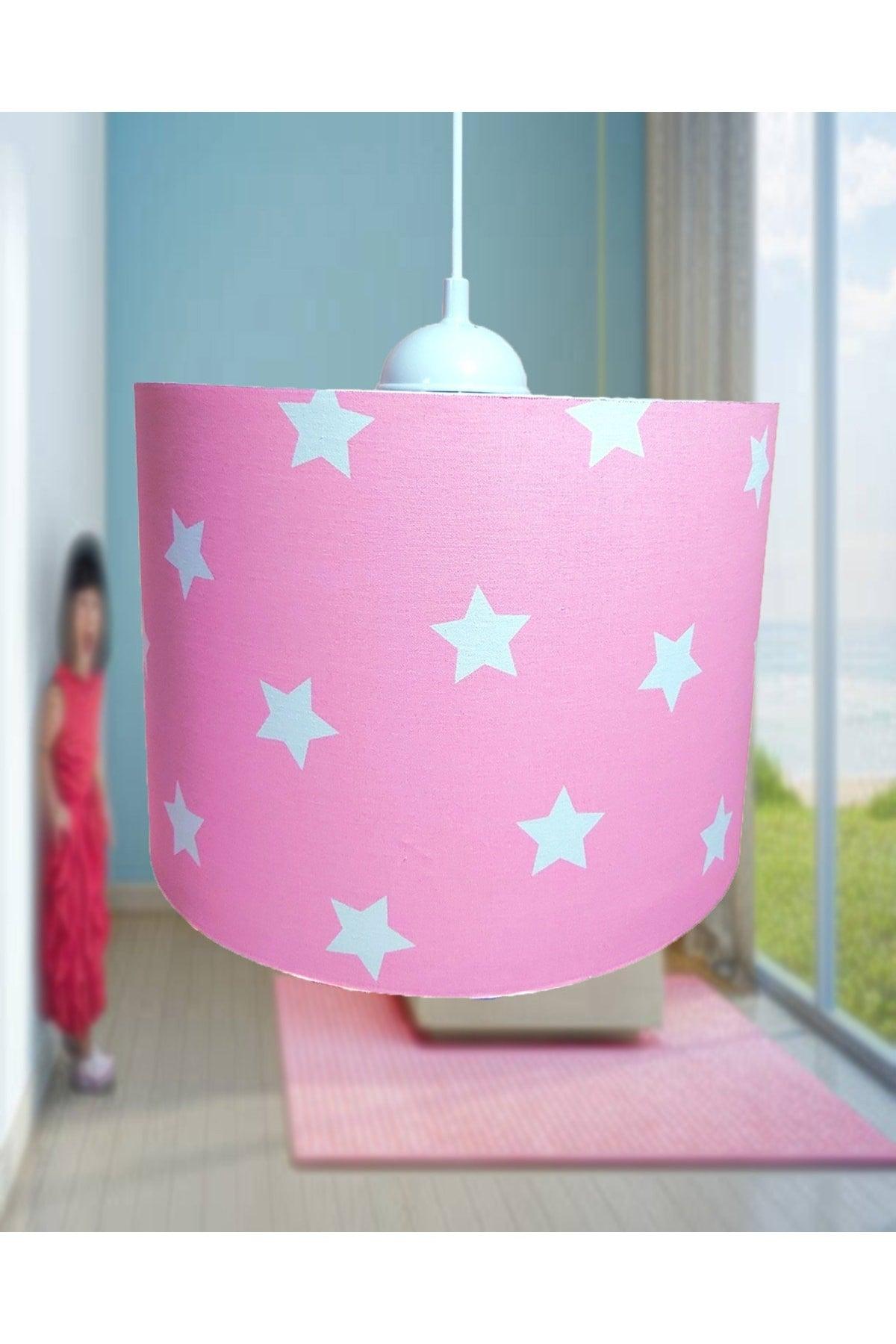 Pink Star Young Baby Kids Room Chandelier Lampshade Pendant Lamp - Swordslife