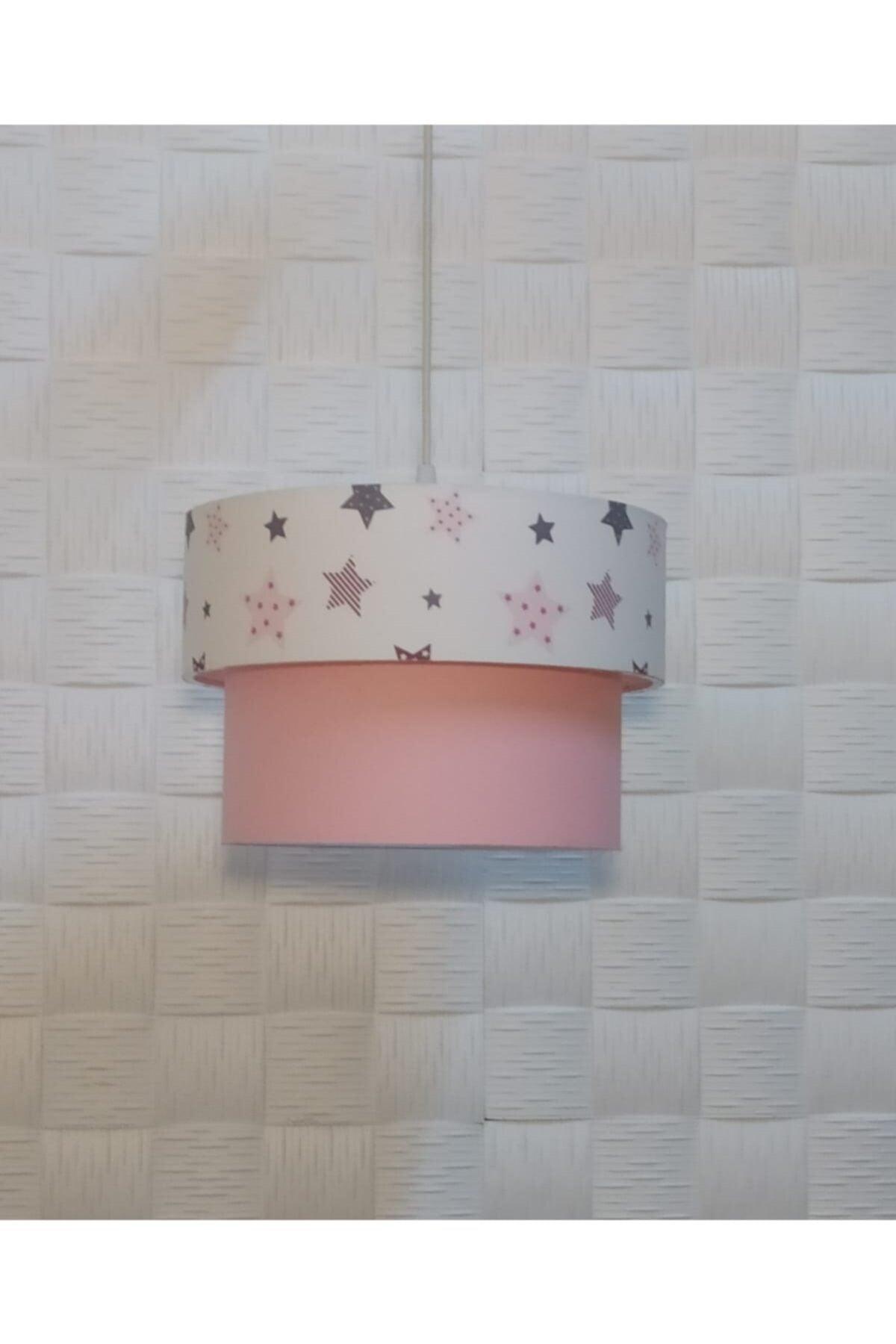 Pink White Gray Star Kids Room Baby Room Chandelier Pendant Cake - Swordslife