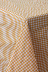 Piti Checkered Yellow Table Cloth Cotton, Authentic Table Cover, Picnic Cover - Swordslife