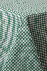 Piti Checkered Green Table Cloth Cotton, Authentic Table Cover, Picnic Cover - Swordslife