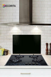 Solid Color - Black | Glass Stove Back Protector |