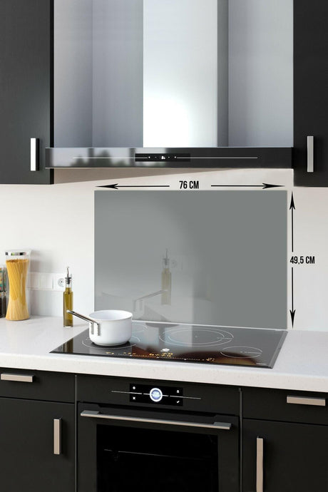 Solid Color - Gray | Glass Stove Back Protector |