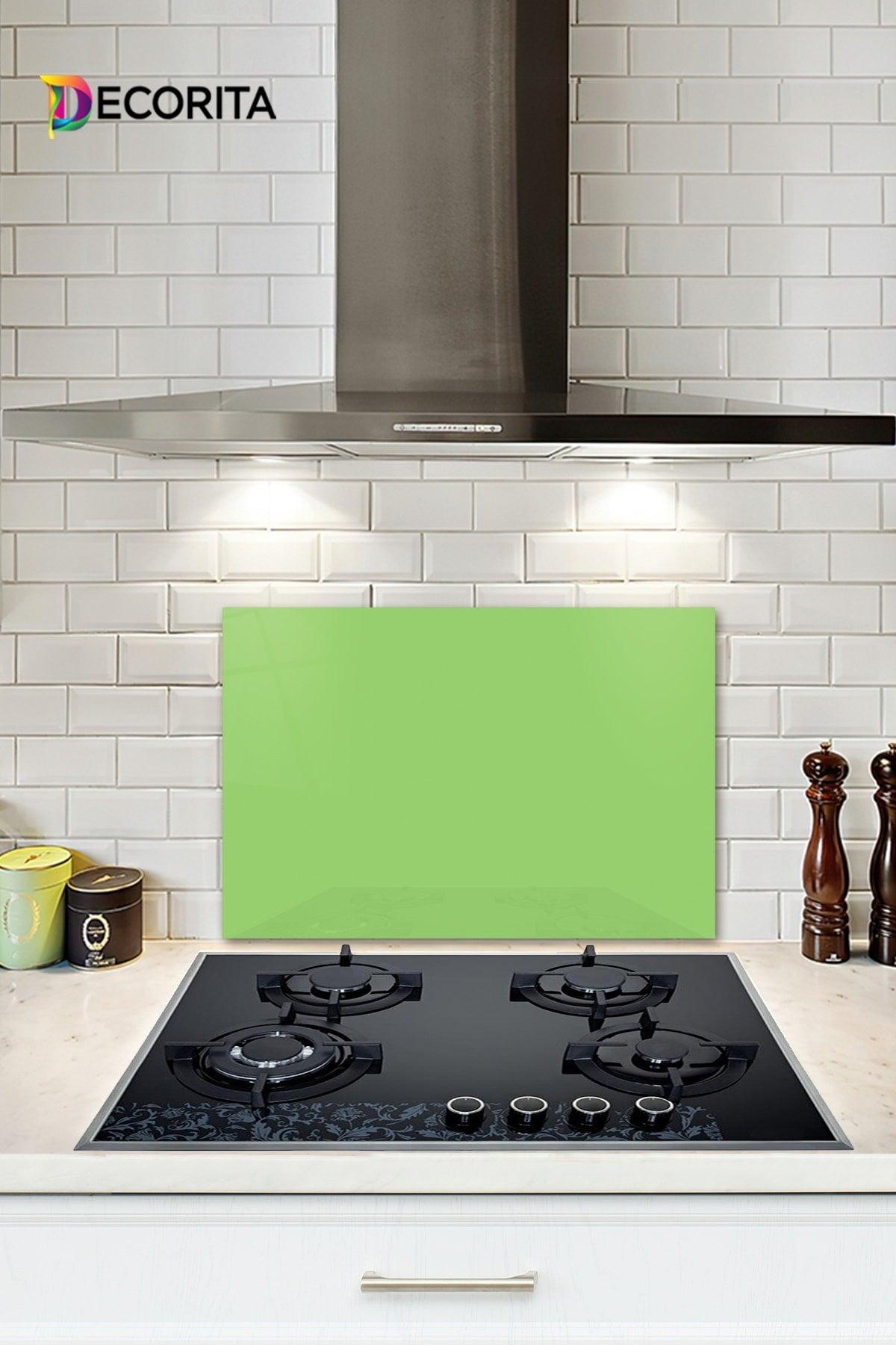 Solid Color - Neon Green | Glass Stove Back Protector | 40cm x 60cm - Swordslife