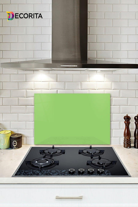 Solid Color - Neon Green | Glass Stove Back Protector | 40cm x 60cm - Swordslife